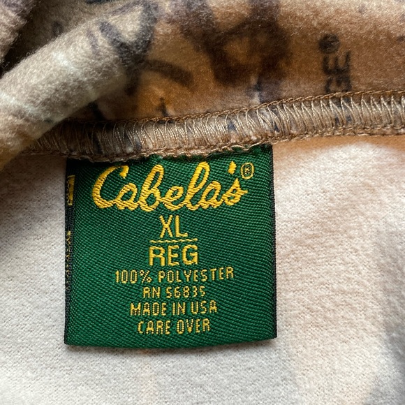 Vintage Cabela’s Advantage Camouflage Fleece Long Sleeve Shirt: Size Extra Large - Picture 8 of 11